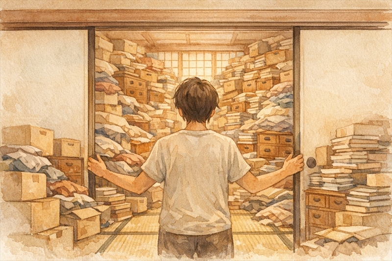 遺品整理で荷物量の多さに驚く