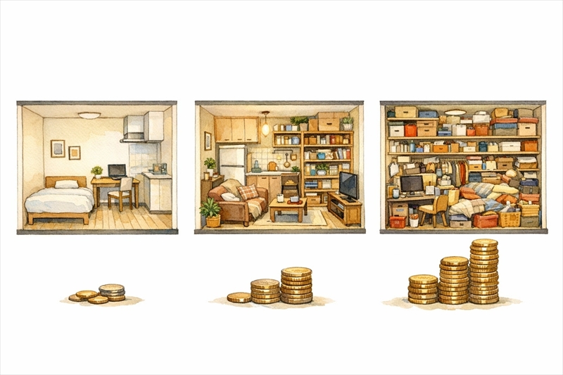 1Kの遺品整理費用はいくら？ケース別の相場