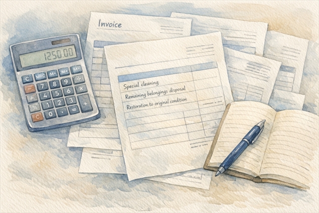 孤独死の遺品整理にかかる費用の相場