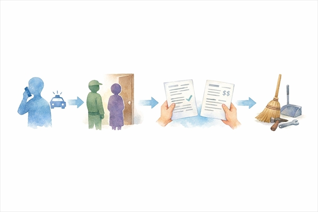 孤独死の遺品整理を進める流れ