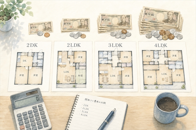 実家の片付け業者の費用相場｜間取り別・業者タイプ別