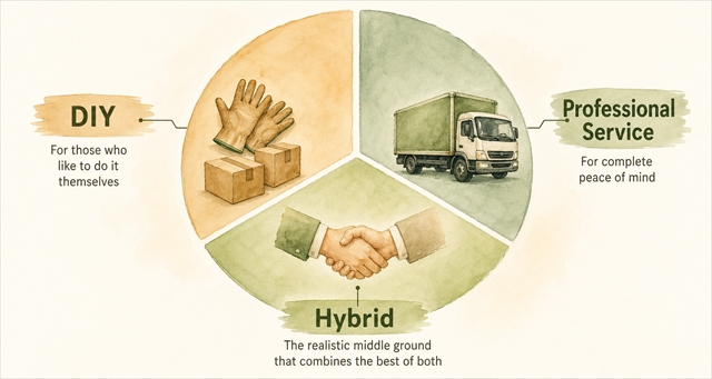 自力・業者・ハイブリッドの現実解｜実家は「どこまで自分でやるか」が鍵